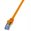 LogiLink PrimeLine Cat.6A S/FTP PIMF Patchkabel, 10G, RJ45, LSZH, 0,25 m, Orange