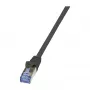 LogiLink PrimeLine Cat.7 Patchkabel RJ-45 (M) - 0,25 m Schwarz