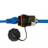 LogiLink Professional Cat.6A STP Keystone Jack RJ45, IP68 Industrial Outdoor, Werkzeugfrei, Zinkdruckguss, Schwarz