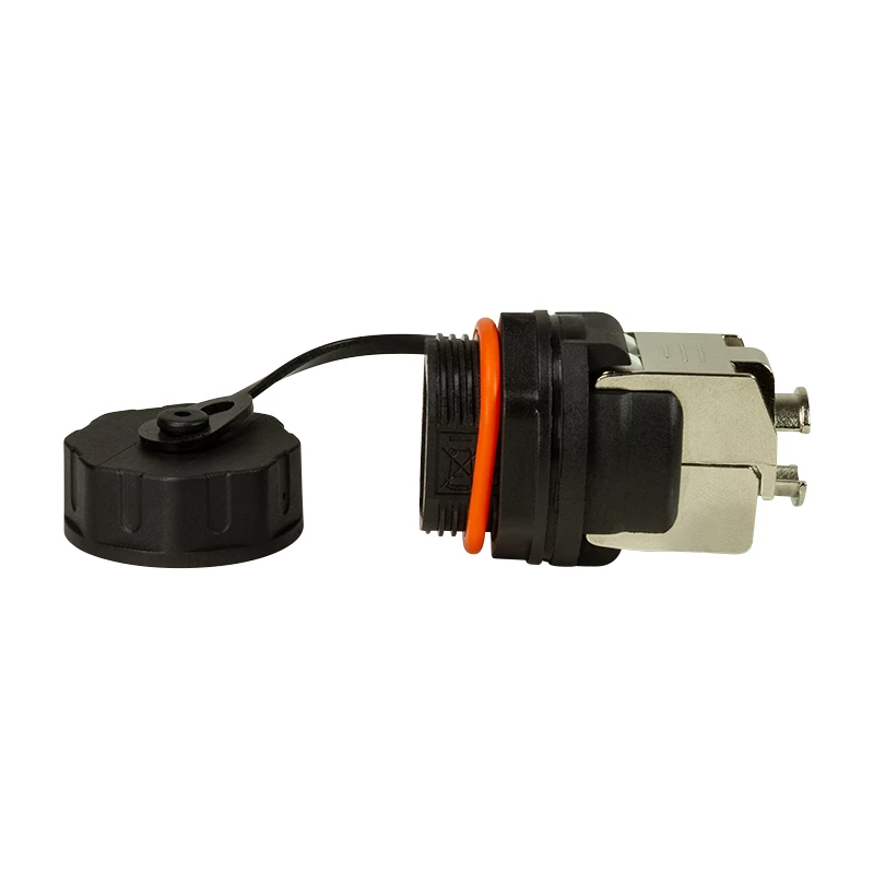 LogiLink Professional Cat.6A STP Keystone Jack RJ45, IP68 Industrial Outdoor, Werkzeugfrei, Zinkdruckguss, Schwarz