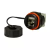 LogiLink Professional Cat.6A STP Keystone Jack RJ45, IP68 Industrial Outdoor, Werkzeugfrei, Zinkdruckguss, Schwarz