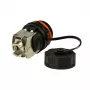 LogiLink Professional Cat.6A STP Keystone Jack RJ45, IP68 Industrial Outdoor, Werkzeugfrei, Zinkdruckguss, Schwarz