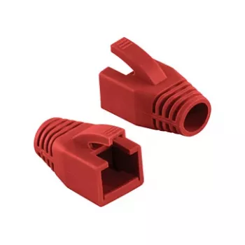 LogiLink Professional Modular RJ45 Plug Cable Boot 8 mm Rot – 50 Stück