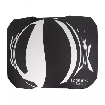 LogiLink Q1 Mate Gaming Mauspad XL – Mikrogewebe, rutschfeste Gummibasis, genähte Kanten, schwarze Schreibtischunterlage