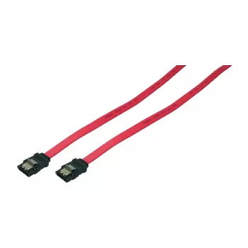 LogiLink SATA III Datenkabel mit Verriegelungssteckern, 6 Gbps, Rot, 0,9 m