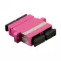 LogiLink SC Duplex OM4 Multimode Glasfaser-Adapter mit Flansch, Violett