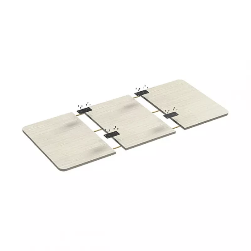 LogiLink Tischplatte, 3-teilig unterteilt, 1200x600 mm, Naturholz