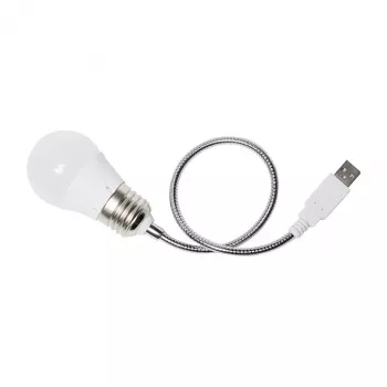 Logilink UA0220 USB LED Desktop Light mit Schwanenhals, weißes Licht, schwarz