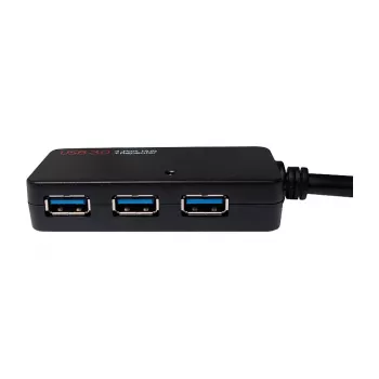LOGILINK UA0262 USB 3.0 Active Extension Cable, USB-A Male to 4x USB-A Female, 10m, Black