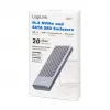 LogiLink UA0435 USB 3.2 Gen 2x2 SSD-Gehäuse, M.2 NVMe/SATA, USB-C, 20 Gbps, Grau