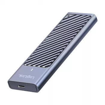 LogiLink UA0435 USB 3.2 Gen 2x2 SSD-Gehäuse, M.2 NVMe/SATA, USB-C, 20 Gbps, Grau