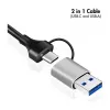 Logilink UA0440 USB 3.2 Gen 1 3-Port Hub mit Gigabit-Ethernet-Adapter, USB-C- und USB-A-Anschluss, Aluminium
