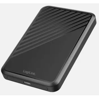 LogiLink UA0458 Externes 2,5-Zoll-SATA-HDD/SSD-Gehäuse, USB 3.2 Gen 1 (5 Gbps), schraubenlos, Schwarz