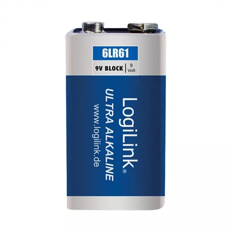 LogiLink Ultra Power Alkaline 9V Batterie, 1er-Pack Blister