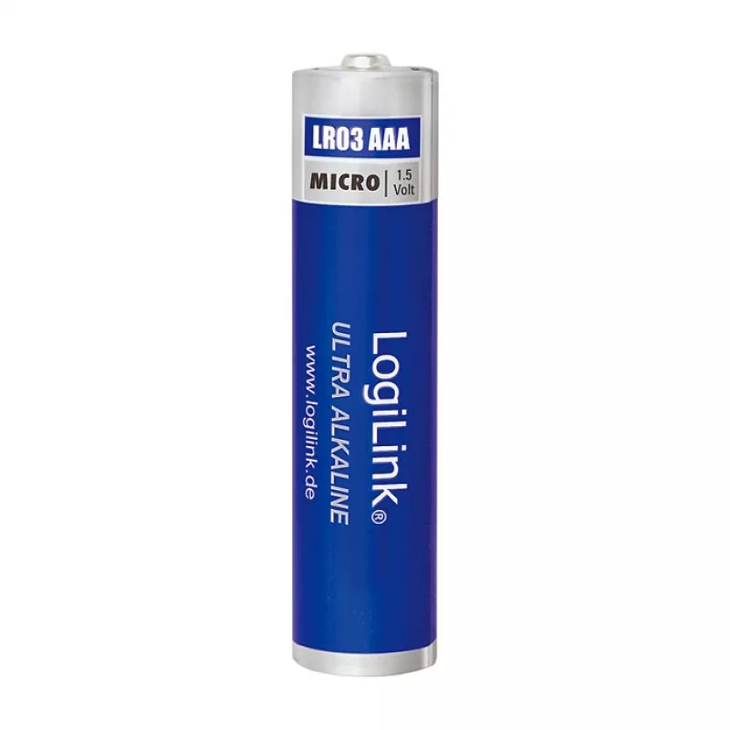 LogiLink Ultra Power Alkaline AAA Batterien, 8er-Pack, 1,5 V, Longlife Power, Quecksilberfrei