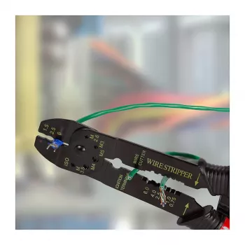 LOGILINK Universelle Crimpzange für isolierte Kabelschuhe mit Crimp-Sortiment