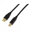 LogiLink USB 2.0 Aktives Verlängerungskabel, USB-A Stecker auf USB-B Stecker, 20 m, mit Signalverstärker, Schwarz