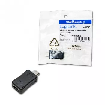 LogiLink USB 2.0 Adapter Micro USB Typ B Buchse auf USB Typ A Stecker