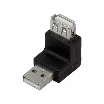 LogiLink USB 2.0 Winkeladapter 270° A/M auf A/F, 480 Mbps, Schwarz