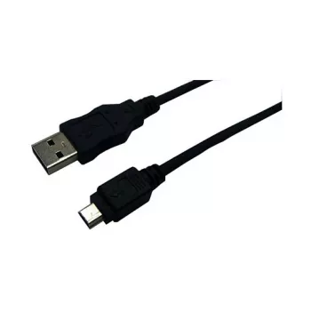 LogiLink USB 2.0 Kabel, USB-A Stecker auf Mini-USB Stecker, Schwarz, 3 m