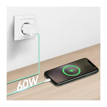 LogiLink USB 2.0 Type-C Kabel, A/M auf C/M, 480 Mbit/s, 60 W, Nylon, Grün, 0,5 m