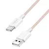 LogiLink CU0324 USB 2.0 Type-C Kabel, A/M auf C/M, 480 Mbps, 60W, Nylon, Pink, 1 m