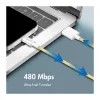 LogiLink USB 2.0 Type-C Kabel, A/M auf C/M, 480 Mbps, 60W, Nylon, Gelb, 0,5 m