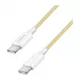 LogiLink USB 2.0 Type-C Kabel, C/M auf C/M, 480 Mbps, 60W, Nylon, Gelb, 0,5 m