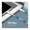 LogiLink USB 2.0 Type-C auf Type-C Kabel, 1m, 60W Power Delivery, Nylon geflochten, Pink