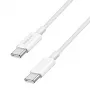 LogiLink USB 2.0 USB-C auf USB-C Kabel Nylon geflochten 60W Weiß 1m