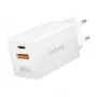 Logilink USB-A/C Charger 65 W GaN, 1x USB-A (QC), 1x USB-C (PD), Weiß