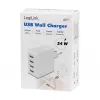 Logilink USB-A-Ladegerät, 24 W, 4 Ports, 4x USB-A, Weiß