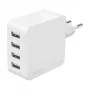 Logilink USB-A-Ladegerät, 24 W, 4 Ports, 4x USB-A, Weiß