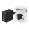 LogiLink USB-A Wandladegerät, 24W, 4-Port, 4x USB-A, Schwarz