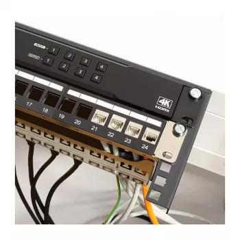 Logilink WB0011 19 Zoll 1U Rack für Untertisch- oder Wandmontage, Schwarz