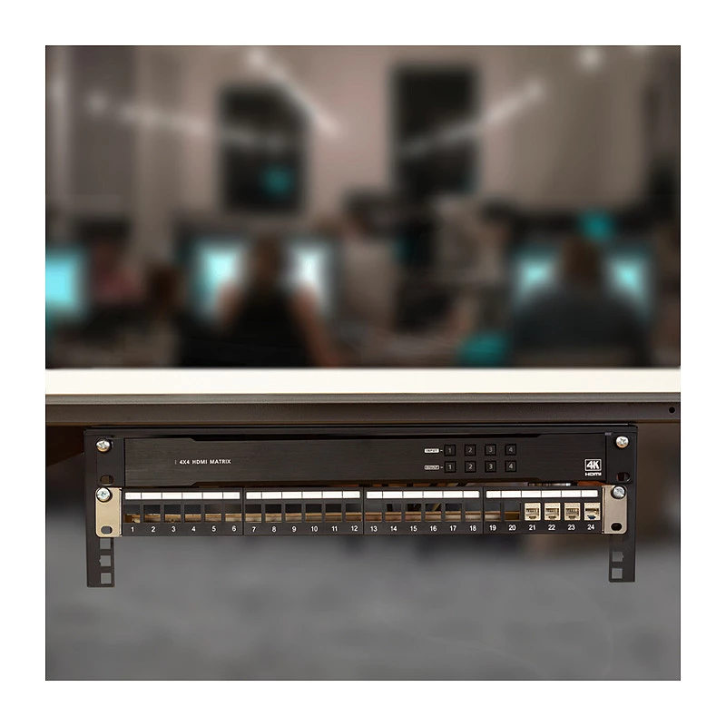 Logilink WB0011 19 Zoll 1U Rack für Untertisch- oder Wandmontage, Schwarz