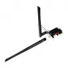 LogiLink WL0248 PCI-Express Wi-Fi 6E AX5400 Tri-Band-Karte mit Bluetooth 5.2, 2,4/5/6 GHz, 2x abnehmbare 5-dBi-Antennen, Intel AX210, WPA3, Windows 10/11 & Linux