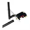 LogiLink WL0248 PCI-Express Wi-Fi 6E AX5400 Tri-Band-Karte mit Bluetooth 5.2, 2,4/5/6 GHz, 2x abnehmbare 5-dBi-Antennen, Intel AX210, WPA3, Windows 10/11 & Linux