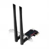 LogiLink WL0248 PCI-Express Wi-Fi 6E AX5400 Tri-Band-Karte mit Bluetooth 5.2, 2,4/5/6 GHz, 2x abnehmbare 5-dBi-Antennen, Intel AX210, WPA3, Windows 10/11 & Linux