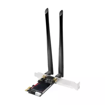 LogiLink WL0248 PCI-Express Wi-Fi 6E AX5400 Tri-Band-Karte mit Bluetooth 5.2, 2,4/5/6 GHz, 2x abnehmbare 5-dBi-Antennen, Intel AX210, WPA3, Windows 10/11 & Linux