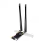 LogiLink WL0248 PCI-Express Wi-Fi 6E AX5400 Tri-Band-Karte mit Bluetooth 5.2, 2,4/5/6 GHz, 2x abnehmbare 5-dBi-Antennen, Intel AX210, WPA3, Windows 10/11 & Linux