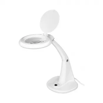 LOGILINK WZ0059 LED-Lupe mit Tischständer, 3 Dioptrien (1,75x), 40 SMD-LEDs, 6,5 W, Tageslichtweiß, Schwarz