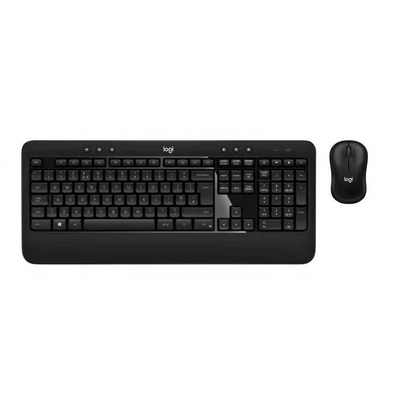 Logitech Advanced Combo Kabelloses Tastatur- und Maus-Set - Schwarz