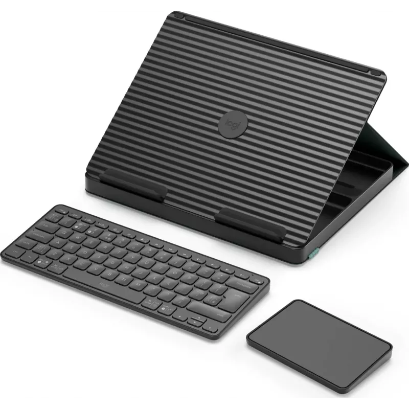 Logitech Casa Pop-Up Desk - Tragbares Tastatur- und Touchpad-Set