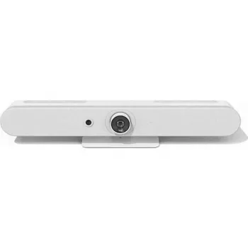 Logitech ConferenceCam Rally Bar Mini White - 4K UHD Videokonferenz-Bar mit KI-Autoframing, 6 Beamforming-Mikrofonen, Dual-Display-Unterstützung