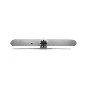 Logitech ConferenceCam Rally Bar White - 4K UHD Videokonferenz-Bar mit 15-fach Zoom, 6 Beamforming-Mikrofonen, KI-Auto-Framing