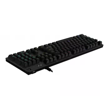 Logitech G512 Carbon Mechanische Gaming-Tastatur - GX Brown Tactile, LIGHTSYNC RGB, USB-Passthrough, Flugzeugaluminium, Vollgröße