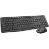 Logitech MK235 Kabelloses Tastatur- und Maus-Set, 2,4 GHz RF, QWERTZ-Layout, Schwarz, USB-Empfänger – 920-008031