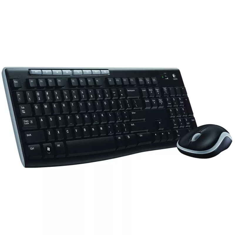 Logitech MK270 Kabelloses Combo – Full-Size RF 2,4 GHz Tastatur und Maus (Schwarz)