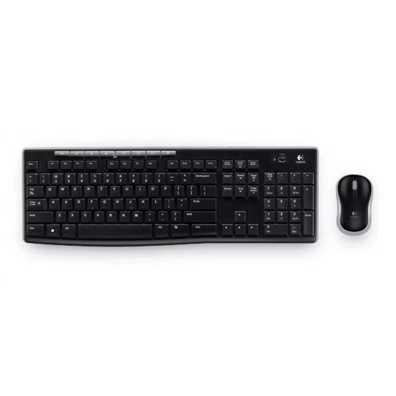 Logitech MK270 Kabelloses Combo – Full-Size RF 2,4 GHz Tastatur und Maus (Schwarz)